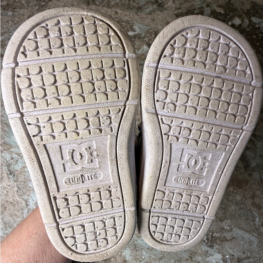 DC Shoes Kids Toddler Pure High Top Sneakers Gray Blue Green Leather Size 5 - Picture 4 of 5